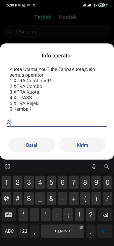 cara membeli paket xtra kuota 