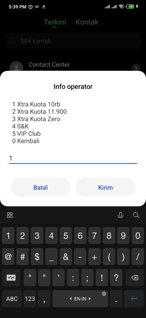 cara mendapakatkan kuota extra 10 ribu