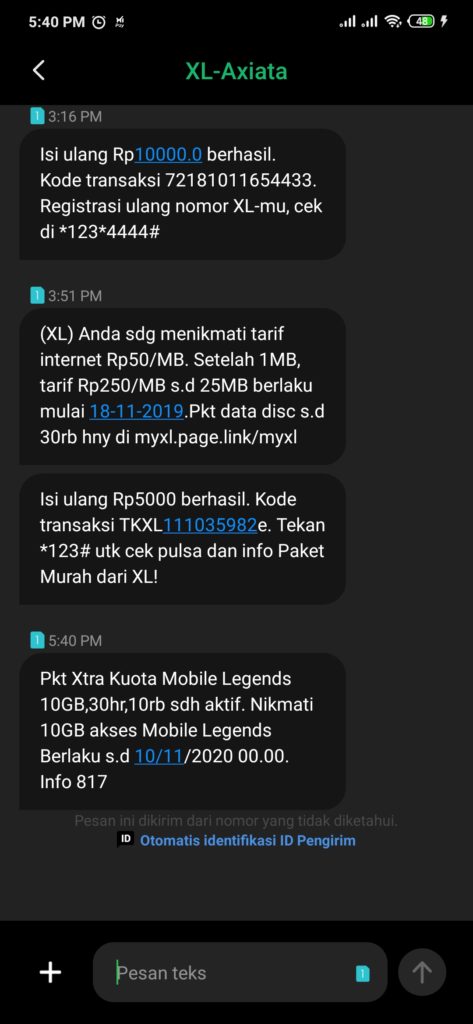 cara mengaktifkan paket xtra game pada operator XL