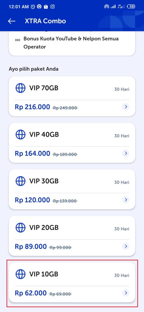 Cara Bayar Paket Data XL dari Aplikasi MyXL Menggunakan Gopay