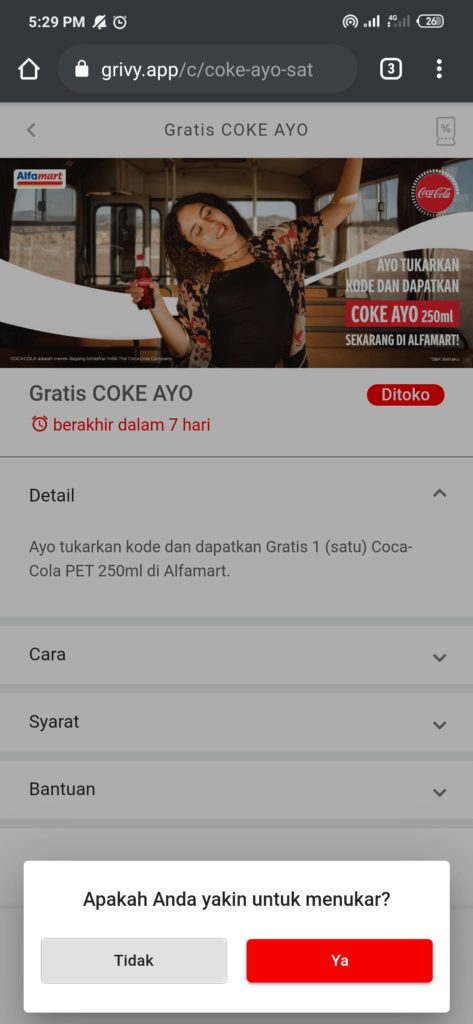 cara mendapatkan Coca Cola Gratis