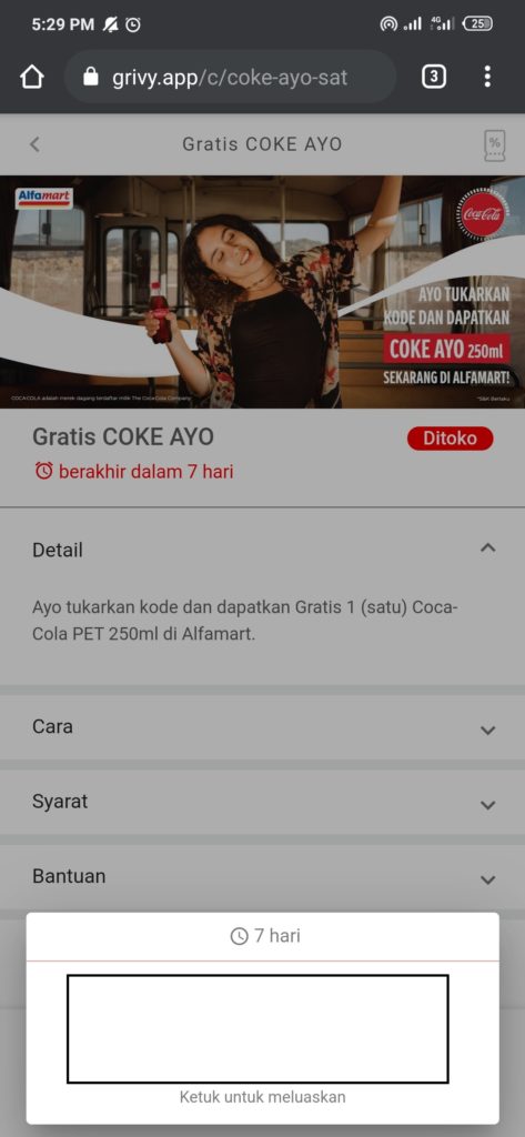 Kode Voucher Coca Cola Gratis dari Alfamart