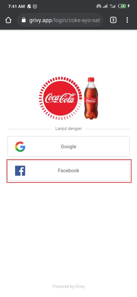 cara daftar dan mendapatkan coca cola gratis