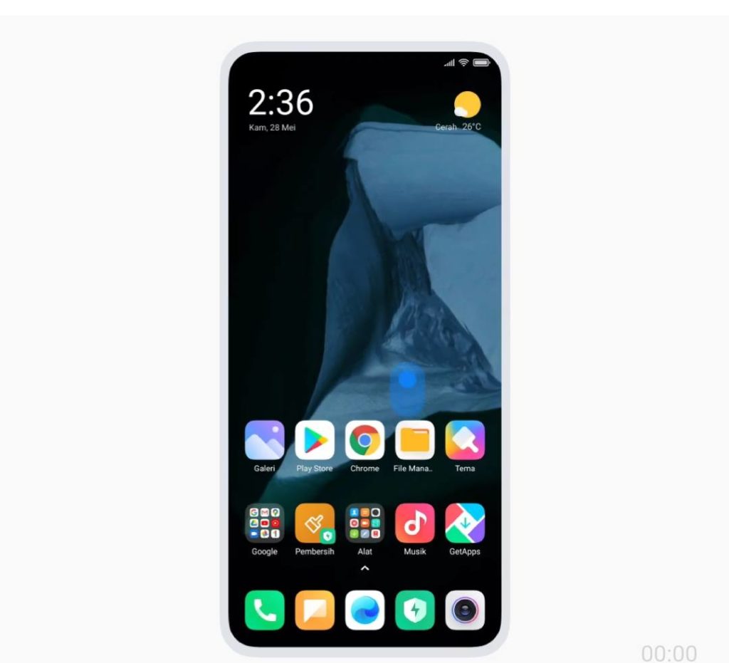 layar utama terbaru dari MIUI 12