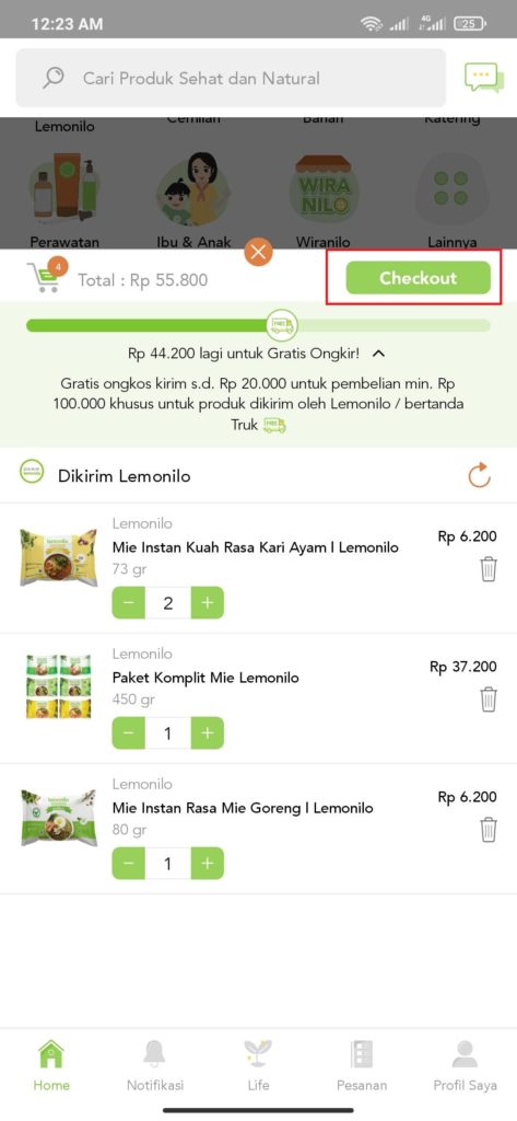 lemonilo produk mie instan 