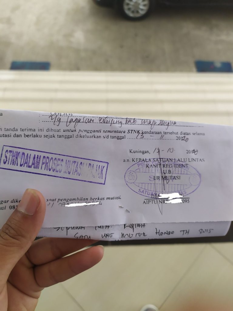 surat pengambilan berkas mutasi