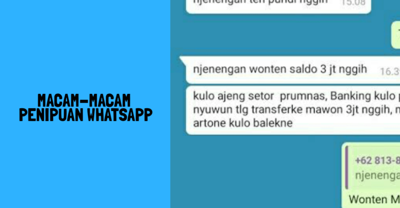 Macam-macam penipuan lewat WhatsApp