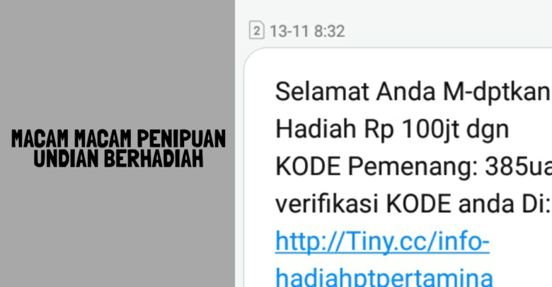 Macam-macam penipuan undian berhadiah