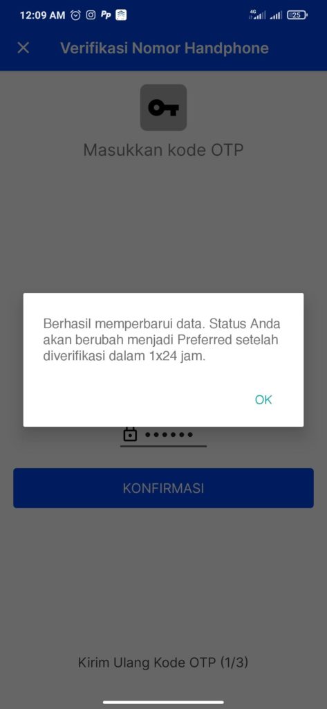 waktu verifikasi aplikasi Astrapay