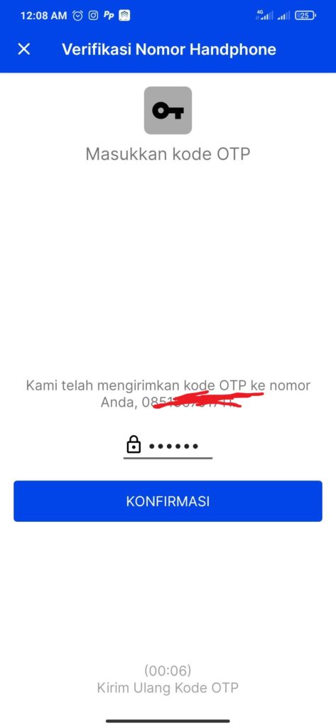 verifikasi kode otp dari aplikasi astrapay