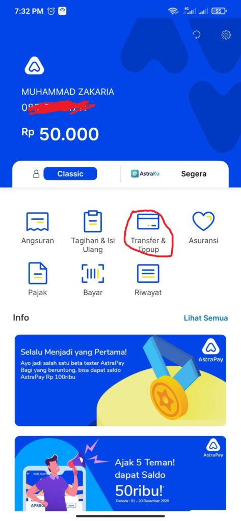 Cara Menarik Saldo Astrapay ke Rekening Bank