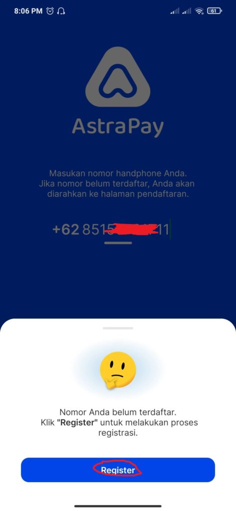 cara daftar aplikasi AstraPay dari hp android