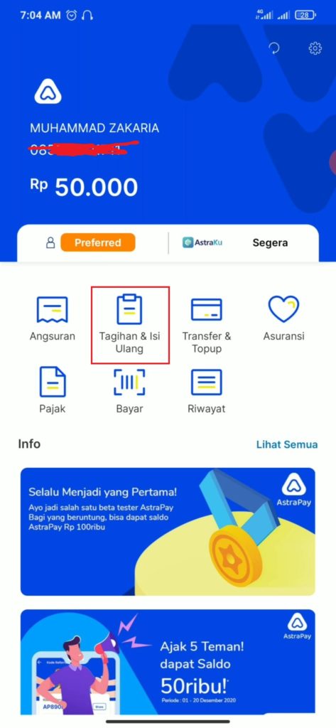 Cara Menukarkan Saldo Astrapay dengan Pulsa All Operator