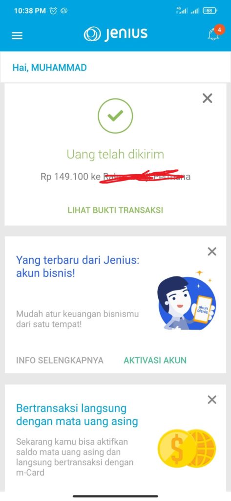 Cara Kirim Uang dari Jenius Tanpa Nomor Rekening