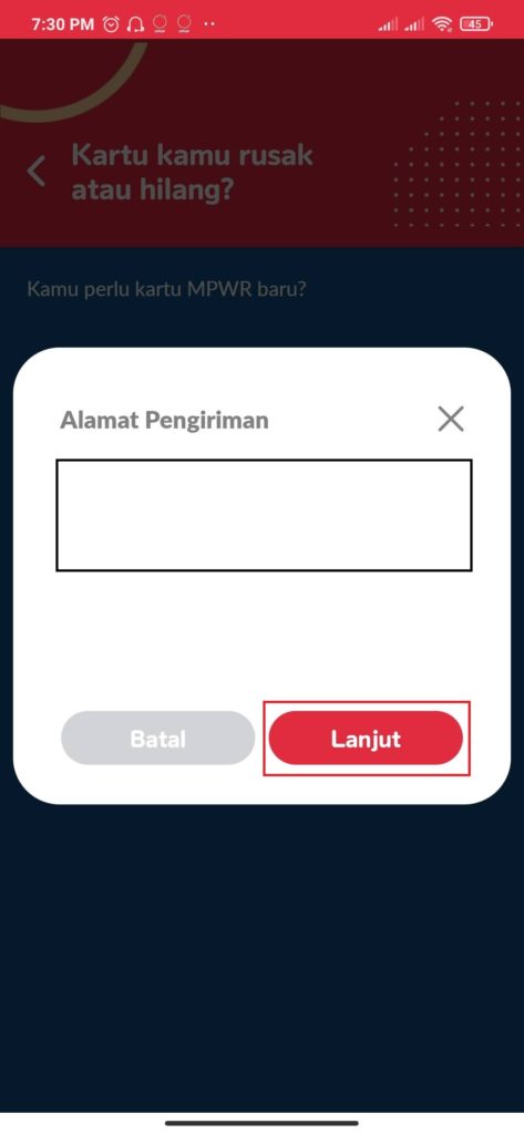 cara memesan kembali kartu MPWR