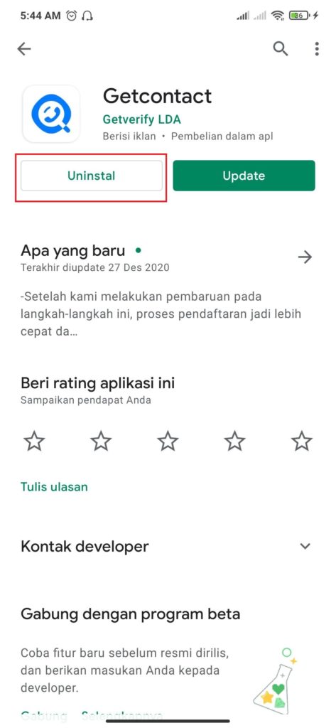 cara uninstal aplikasi berlangganan