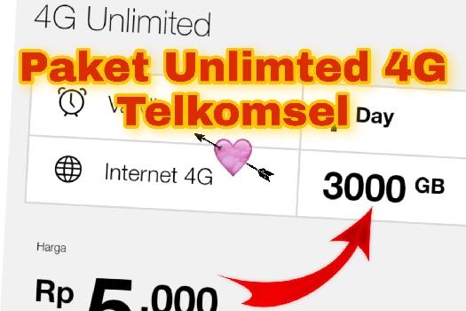 Cara Mengaktifkan Paket Ceria Telkomsel Unlimited 3000 GB