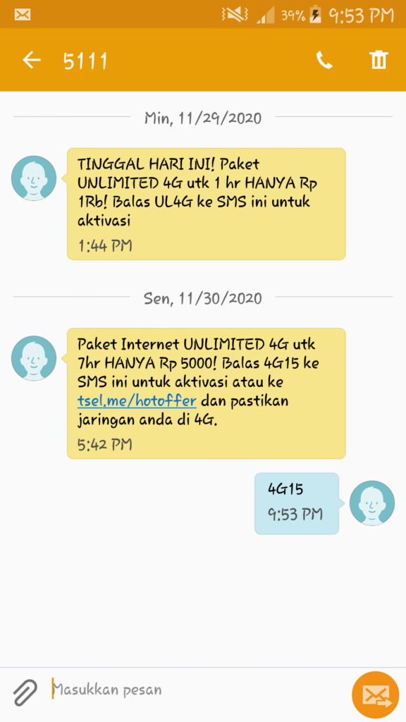 Cara Mengaktifkan Paket Ceria Telkomsel Unlimited 3000 GB