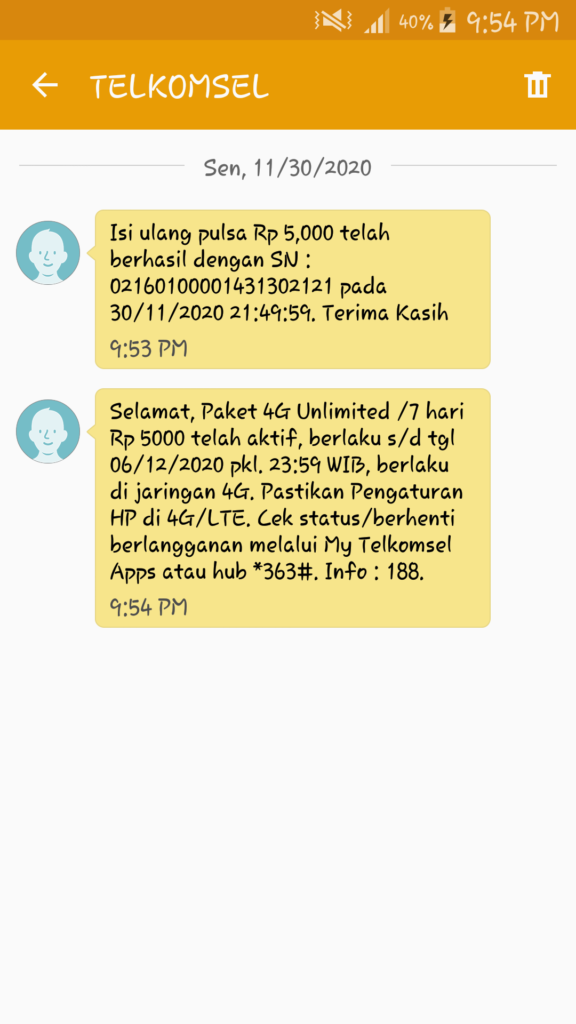 cara mengaktifkan paket unlimited telkomsel 3000 GB