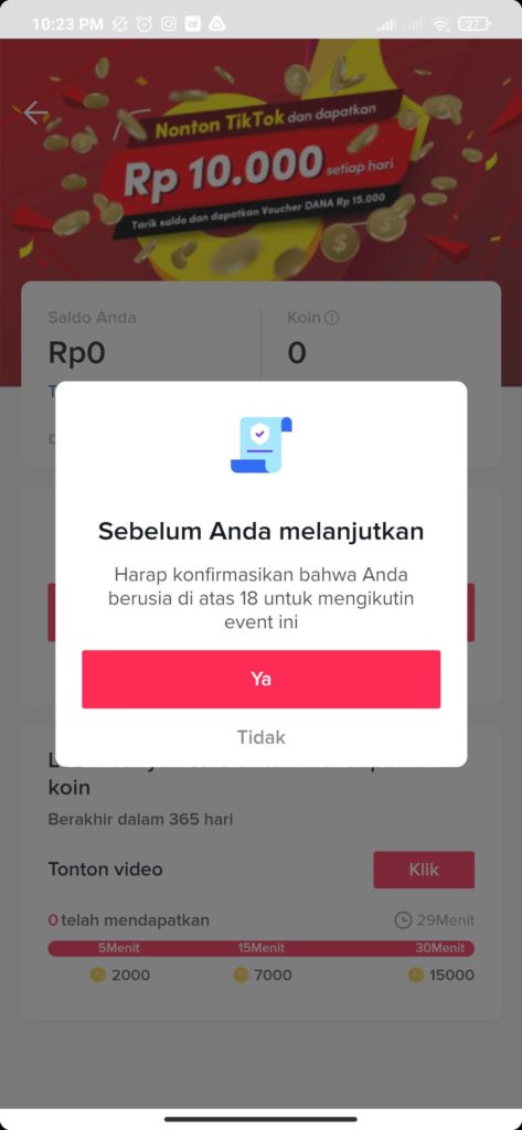 batas umur bermain tiktok berapa tahun