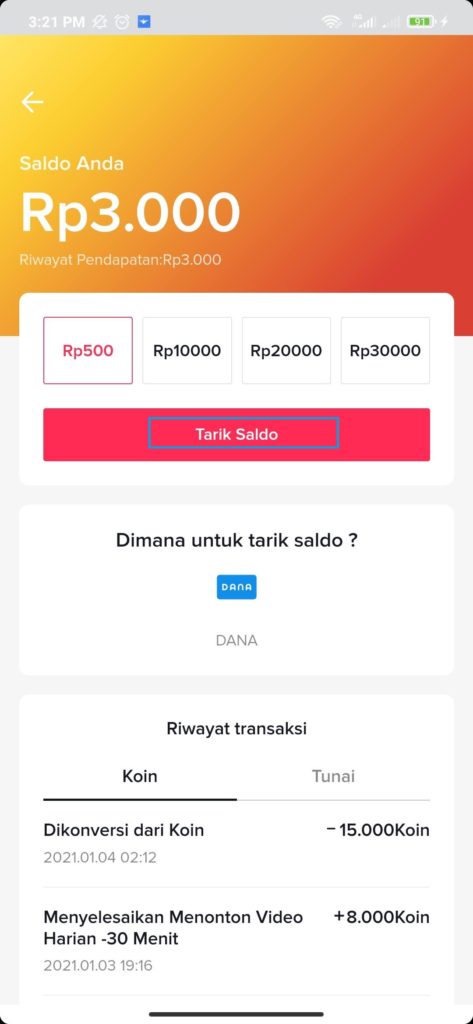 saldo tiktok