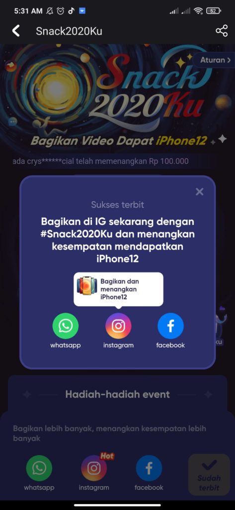 Cara Mendapatkan Saldo Gopay dan OVO dari SnackVideo