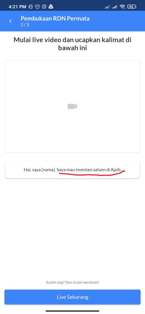 Cara membuat RDN Permata untuk investasi dari aplikasi Ajaib