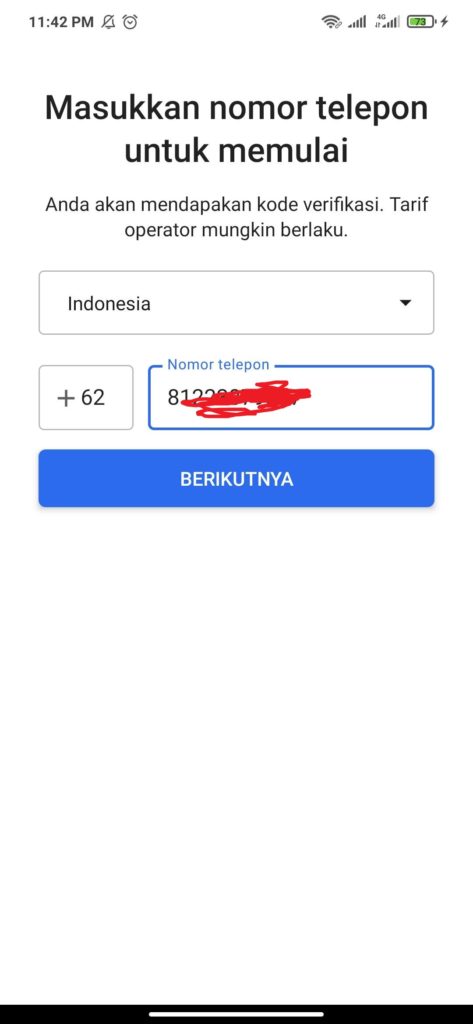 cara daftar dari aplikasi Signal