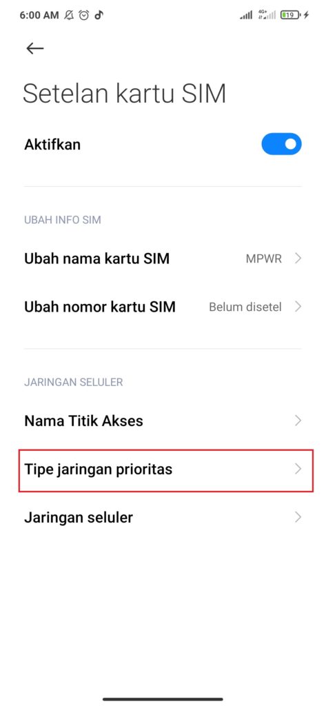 Cara Merubah Jaringan Menjadi 4G LTE Only  Pada Pengaturan Hp