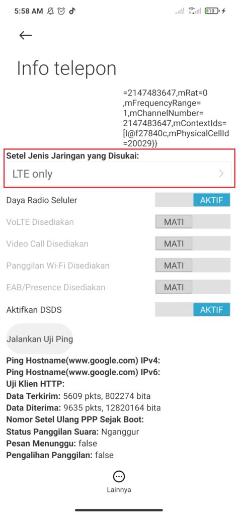 Cara Mudah Mengganti Jaringan Menjadi 4G Lte Only