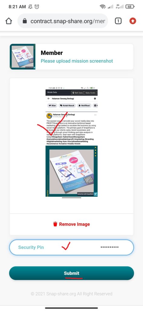 Cara Mengerjakan Misi dari Situs Snap Share
