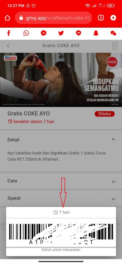 Cara Mendapatkan Minuman Coca Cola Gratis dari Alfamart