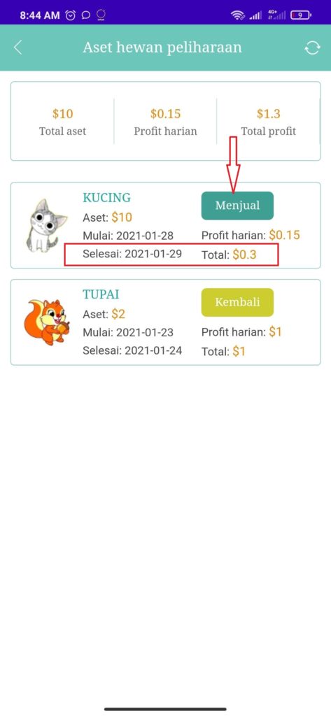 Cara Menjual Hewan Peliharaan dari Aplikasi Party Zoo