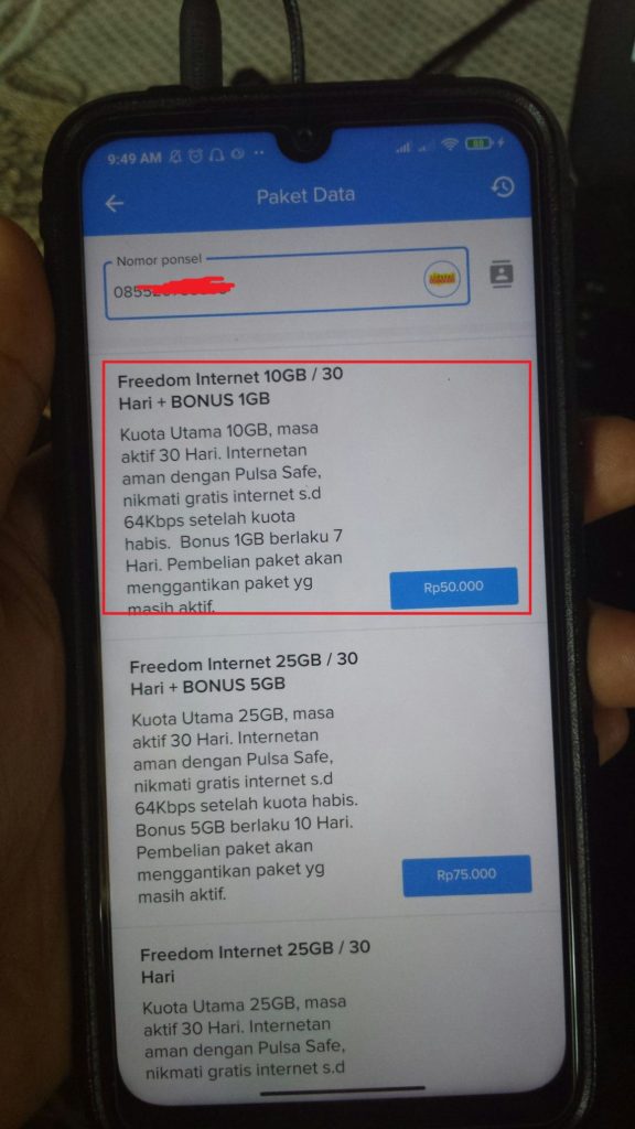 cara membeli paket data internet dari kredivo dengan gratis