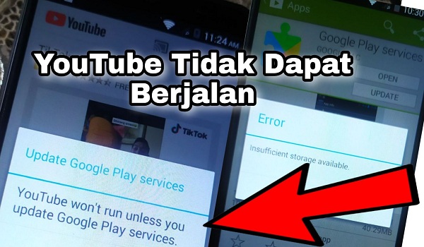 Cara Mengatasi Aplikasi Youtube Android Tidak dapat berjalan