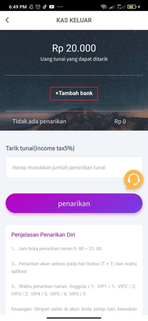 Cara Melakukan Penarikan Aplikasi Money Game Pocket Android