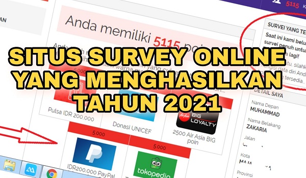 Situs Survey Online Yang Menghasilkan Tahun 2021