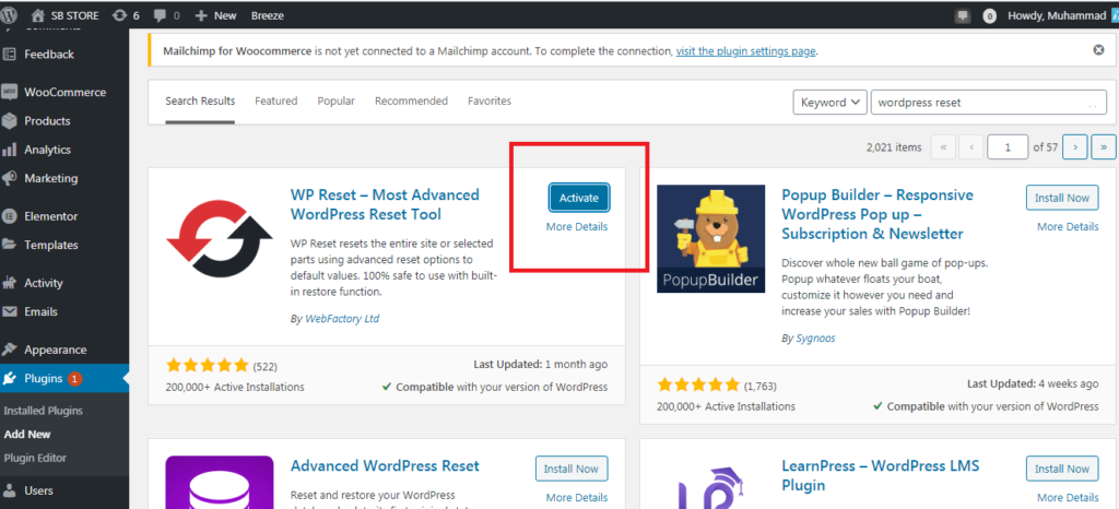 Cara Mudah Reset Template WordPress anda