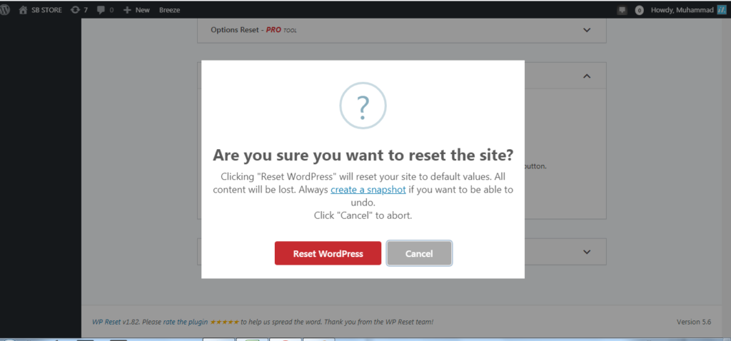 cara reset wordpress dengan menggunakan plugin wp reset