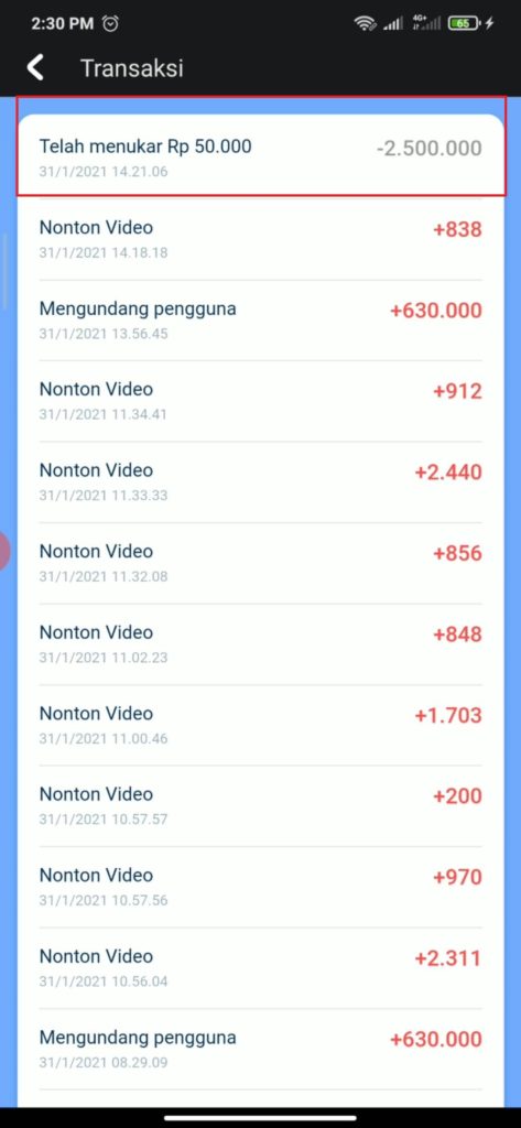 Penukaran Koin Snack Video Menjadi Saldo Gopay dan OVO