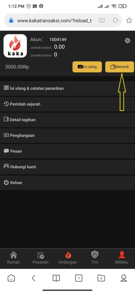 Cara Menarik Uang dari Situs Kaka Transaksi Situs Trading Bitcoin