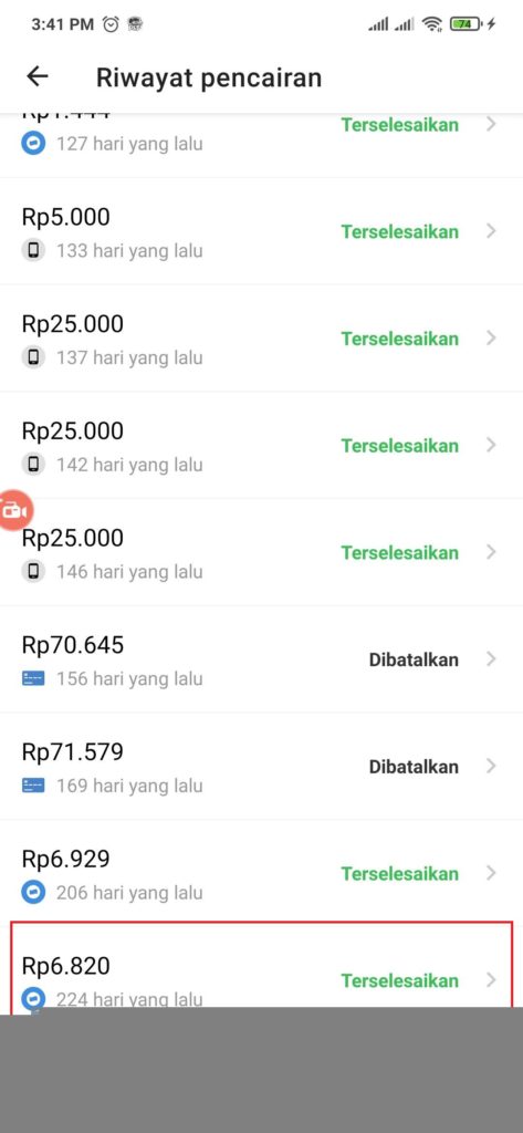 Bukti Pembayaran dari Aplikasi Buzzbreak 