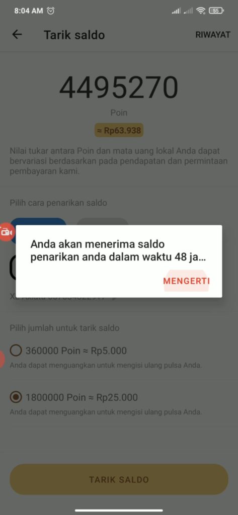 cara menarik saldo buzzbreak dengan menggunakan pulsa