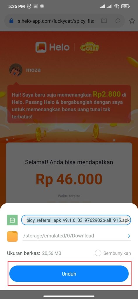 cara download aplikasi helo