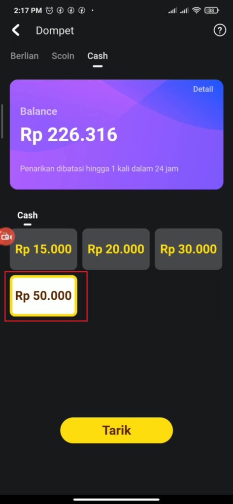 Cara Menarik Saldo Gopay dari Aplikasi Snack Video