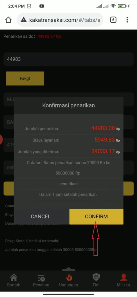 Cara Mencarikan Uang dari Situs Kaka Transaksi