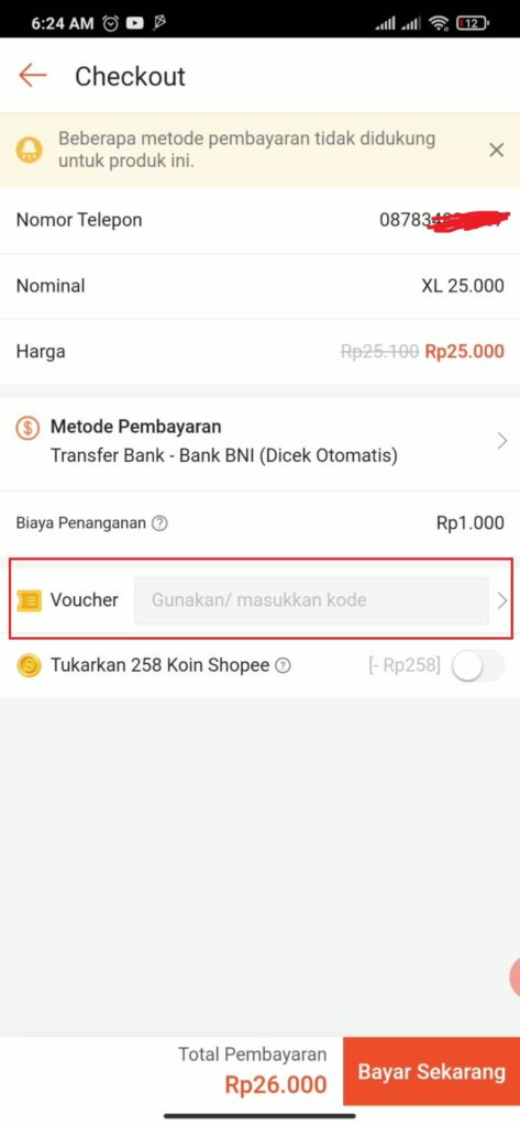 Cara Menggunakan Kupon Pulsa dari Aplikasi Snack Video