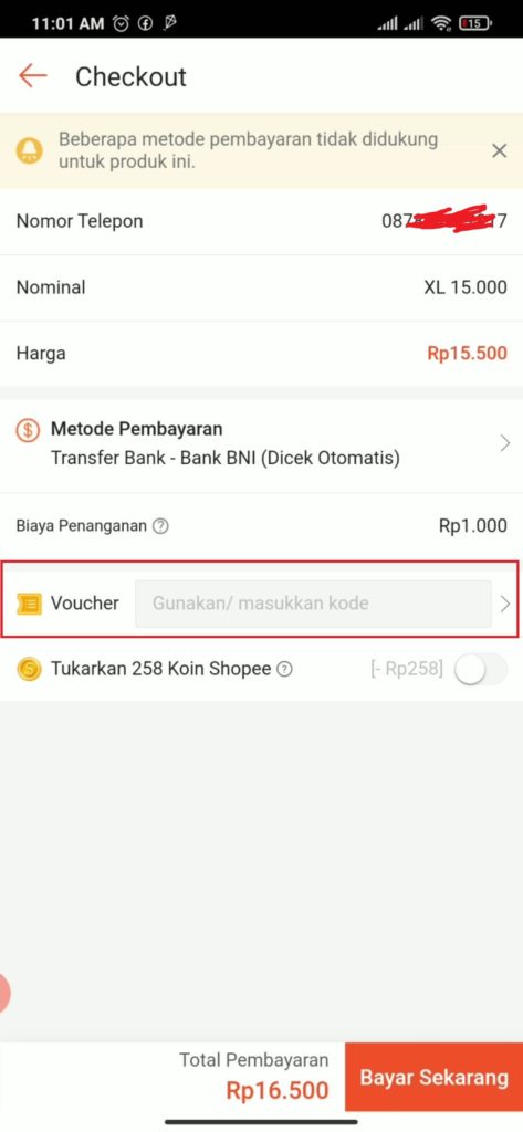 cara menggunakan voucher snack video