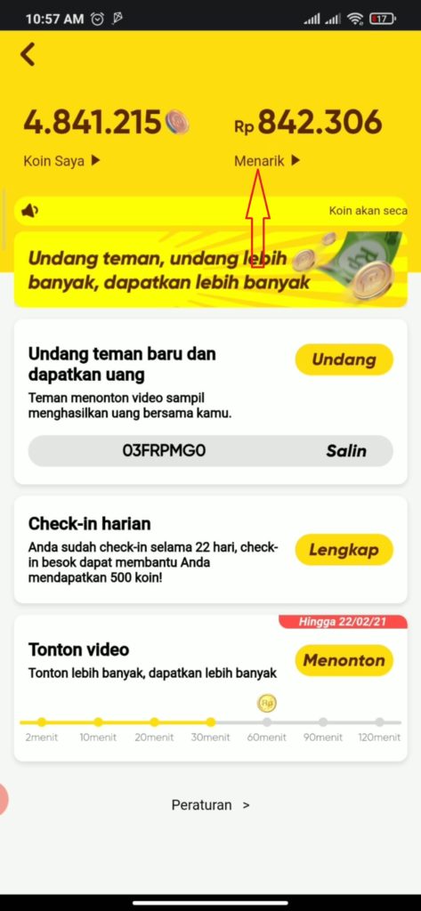 cara mendapatkan voucher shopee dari snack video