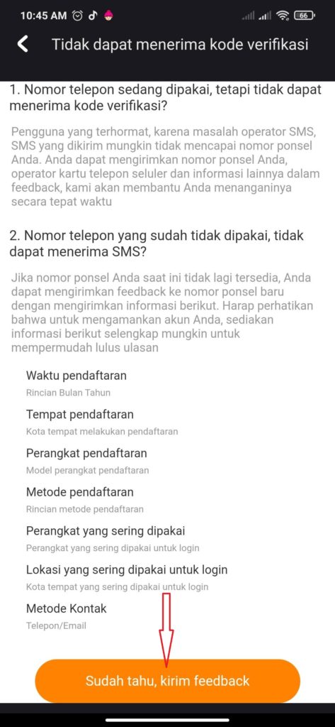 cara mengatasi nomor hp tidak aktif pada snack video